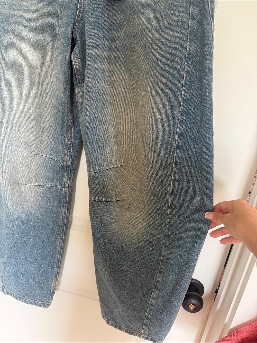 BDG Blue Wide Leg Barrel Jeans - Picture 2 of 8